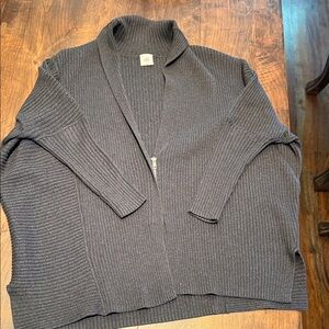 CAbi Women's Charcoal Ribbed Cardigan
